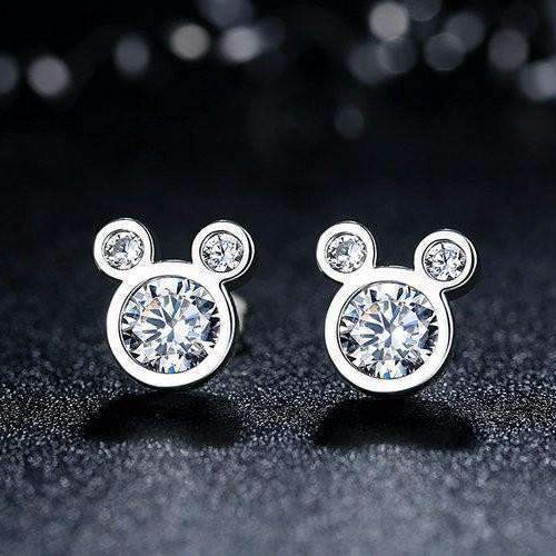 Sparkling Stud Earrings With Cubic Zirconia Crystal - Silver Jewellery - Best Gift for Her - Splendid Jewellery