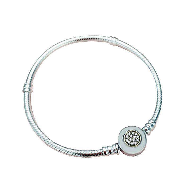Sterling Silver Cubic Zirconia Snake Chain Bracelet - Splendid Jewellery