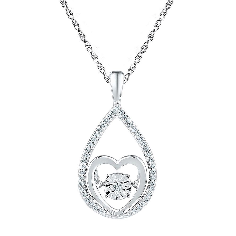 Twinkling Love Diamond Heart Pendant - Splendid Jewellery