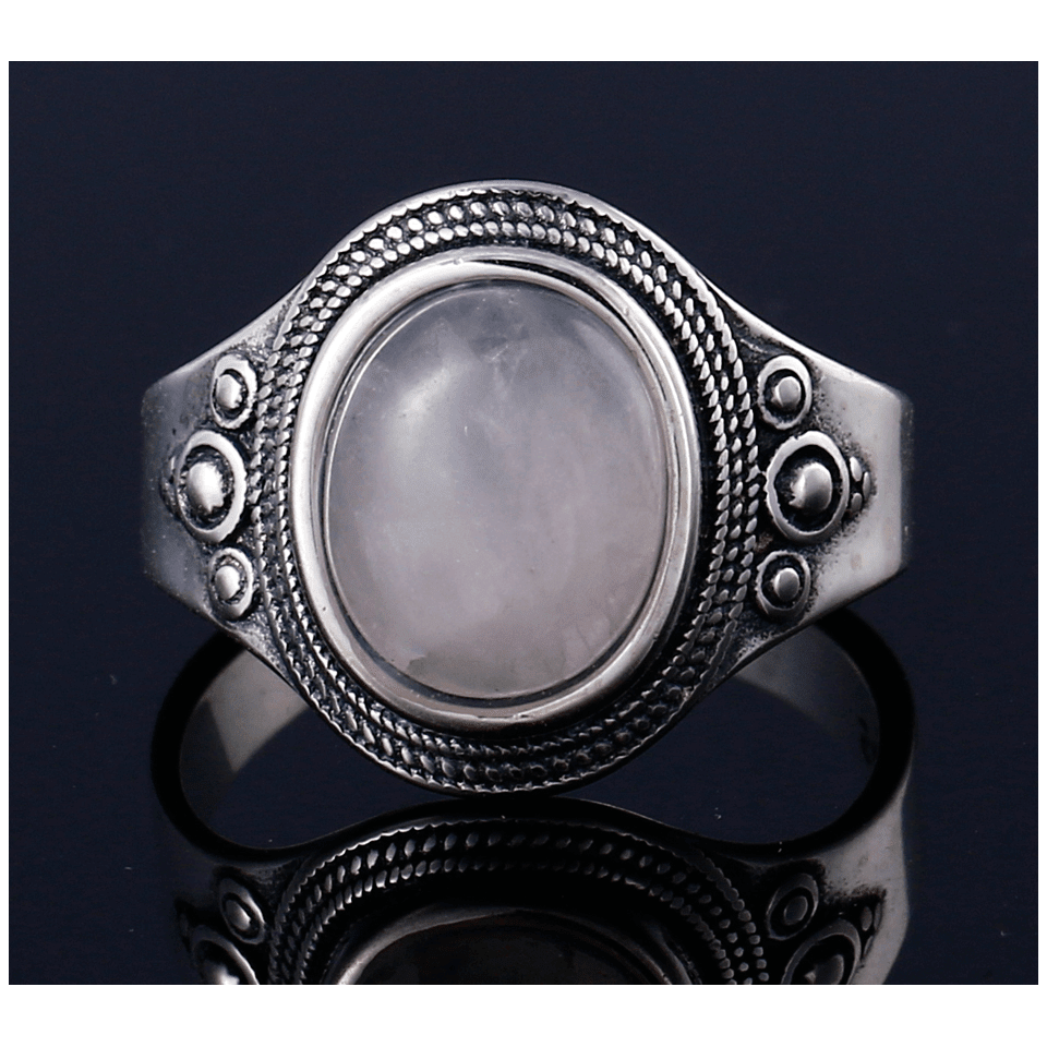 Vintage Natural Rose Quartz Ring For Her - Splendid Jewellery