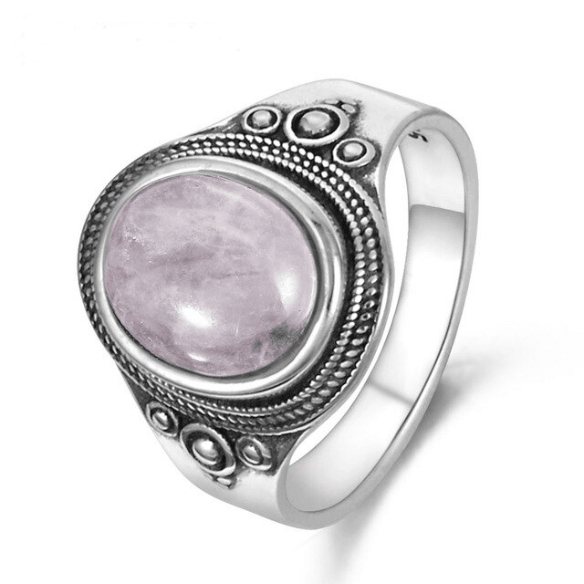 Vintage Natural Rose Quartz Ring For Her - Splendid Jewellery