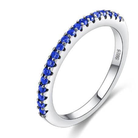 White Gold Plated Trendy 925 sterling silver stackable ring - Splendid Jewellery