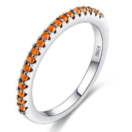 White Gold Plated Trendy 925 sterling silver stackable ring - Splendid Jewellery