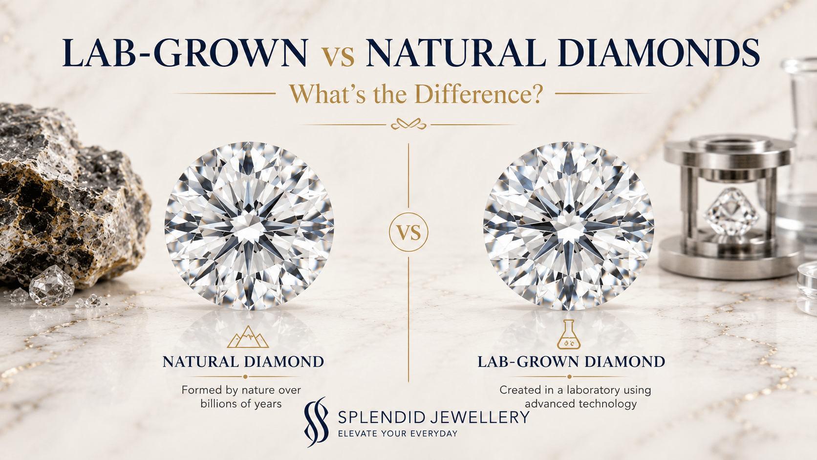 Lab-Grown vs Natural Diamonds: What's the Difference? - Splendid Jewellery