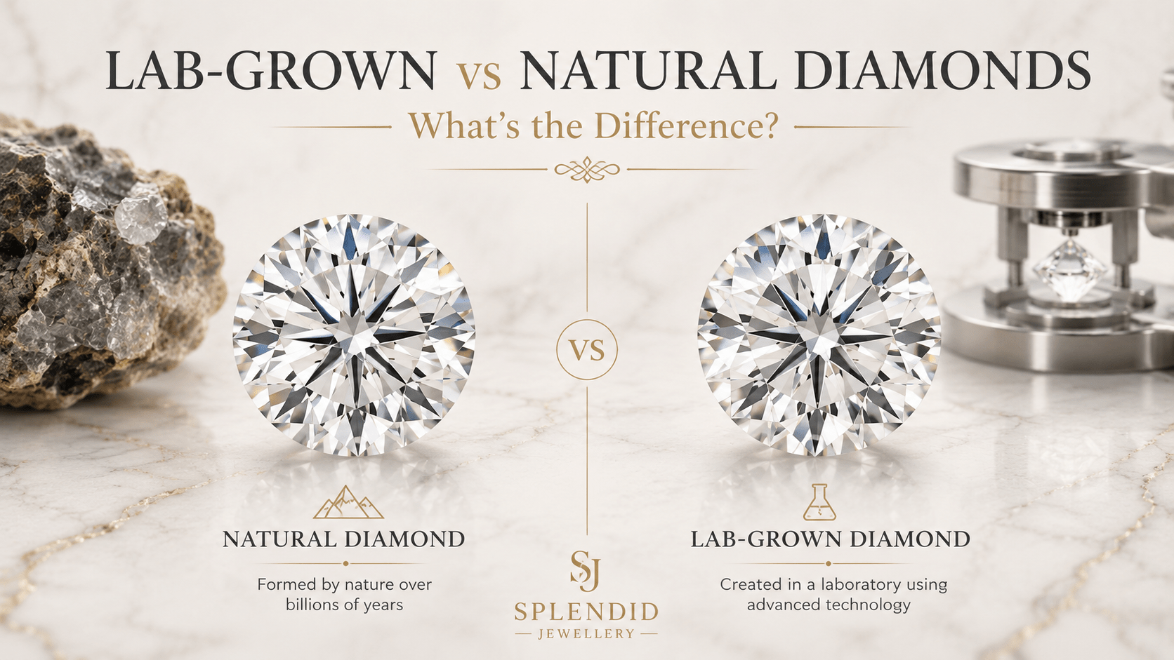 Lab-Grown vs Natural Diamonds: What's the Difference? - Splendid Jewellery