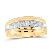 Load image into Gallery viewer, 1 Carat Channel - Set Diamond Wedding Band in 10kt Yellow Gold for Men - Splendid Jewellery