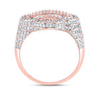 10K Rose Gold Diamond Clover Men's Ring 1 1/2 Cttw - Splendid Jewellery