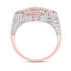 10K Rose Gold Diamond Clover Men's Ring 1 1/2 Cttw - Splendid Jewellery