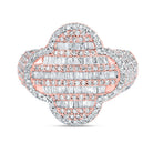 10K Rose Gold Diamond Clover Men's Ring 1 1/2 Cttw - Splendid Jewellery