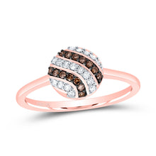 Load image into Gallery viewer, 10K Rose Gold Diamond Cognac Ring 1/5 Cttw - Splendid Jewellery