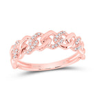 10K Rose Gold Diamond Cuban Fashion Trio Ring Set 1/2 Cttw - Splendid Jewellery
