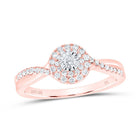 10K Rose Gold Diamond Designer Ring 1/4 Cttw - Splendid Jewellery