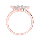 10K Rose Gold Diamond Fashion Butterfly Ring 1/4 Cttw - Splendid Jewellery