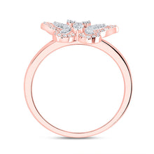 Load image into Gallery viewer, 10K Rose Gold Diamond Fashion Butterfly Ring 1/4 Cttw - Splendid Jewellery