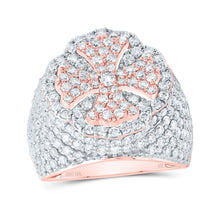 Load image into Gallery viewer, 10K Rose Gold Diamond Fashion Cross Ring 3 Cttw - Splendid Jewellery