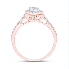 10K Rose Gold Diamond Fashion Heart Bridal Set 1/3 Cttw - Splendid Jewellery