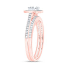 10K Rose Gold Diamond Fashion Heart Bridal Set 1/3 Cttw - Splendid Jewellery