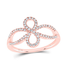 Load image into Gallery viewer, 10K Rose Gold Diamond Fashion Infinity Ring 1/4 Cttw - Splendid Jewellery
