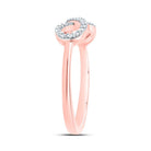 10K Rose Gold Diamond Fashion Infinity Ring 1/6 Cttw - Splendid Jewellery