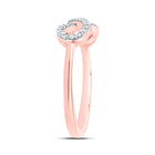 10K Rose Gold Diamond Fashion Infinity Ring 1/6 Cttw - Splendid Jewellery