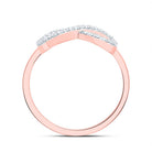 10K Rose Gold Diamond Fashion Infinity Ring 1/6 Cttw - Splendid Jewellery