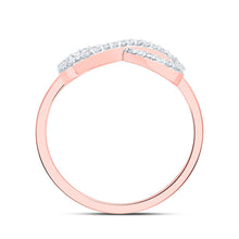 Load image into Gallery viewer, 10K Rose Gold Diamond Fashion Infinity Ring 1/6 Cttw - Splendid Jewellery