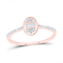 Load image into Gallery viewer, 10K Rose Gold Diamond Gift Oval Ring 1/6 Cttw - Splendid Jewellery