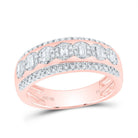10K Rose Gold Diamond Trio Ring 3/4 Cttw - Splendid Jewellery