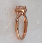 10K Rose Gold Heart Natural Morganite Cmor Heart Ring 1/4 Cttw - Splendid Jewellery
