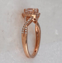 Load image into Gallery viewer, 10K Rose Gold Heart Natural Morganite Cmor Heart Ring 1/4 Cttw - Splendid Jewellery
