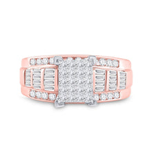 Load image into Gallery viewer, 10K Rose Gold Princess Diamond Invisible Ring 1 Cttw - Splendid Jewellery