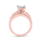 10K Rose Gold Princess Diamond Invisible Ring 1 Cttw - Splendid Jewellery