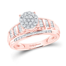 Load image into Gallery viewer, 10K Rose Gold Round Diamond Designer Ring 1/2 Cttw - Splendid Jewellery