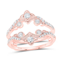 Load image into Gallery viewer, 10K Rose Gold Round Diamond Enhancer Ring 1/2 Cttw - Splendid Jewellery