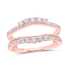 Load image into Gallery viewer, 10K Rose Gold Round Diamond Enhancer Ring 1/2 Cttw - Splendid Jewellery