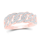 10K Rose Gold Round Diamond Mens Band 1/4 Cttw - Splendid Jewellery