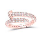10K Rose Gold Round Diamond Nail Ring 1/2 Cttw - Splendid Jewellery