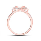 10K Rose Gold Round Diamond Ring 3/8 Cttw - Splendid Jewellery
