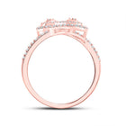 10K Rose Gold Round Diamond Ring 3/8 Cttw - Splendid Jewellery