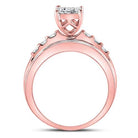 10K Rose Gold Round Diamond Women's Cluster Bridal Wedding Engagement Ring 1/2 Cttw - Splendid Jewellery