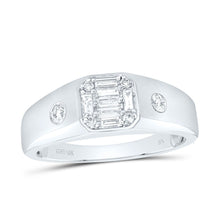 Load image into Gallery viewer, 10K White Gold Baguette Diamond Mens Band 3/8 Cttw - Splendid Jewellery