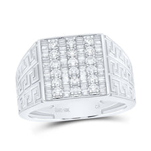 Load image into Gallery viewer, 10K White Gold Diamond Baguette Men's Ring 1 Cttw - Splendid Jewellery
