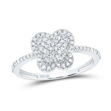Load image into Gallery viewer, 10K White Gold Diamond Butterfly Ring 1/4 Cttw - Splendid Jewellery