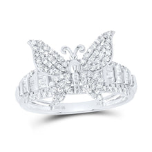 Load image into Gallery viewer, 10K White Gold Diamond Butterfly Ring 5/8 Cttw - Splendid Jewellery