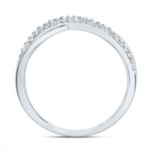 Load image into Gallery viewer, 10K White Gold Diamond Criss Cross Designer Ring 1/5 Cttw - Splendid Jewellery