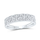 10K White Gold Diamond Crome Cross Men's Ring 1/2 Cttw - Splendid Jewellery