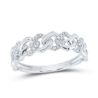 10K White Gold Diamond Cuban Fashion Trio Ring Set 1/2 Cttw - Splendid Jewellery