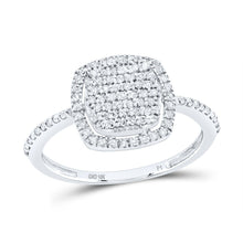 Load image into Gallery viewer, 10K White Gold Diamond Cushion Ring 1/3 Cttw - Splendid Jewellery