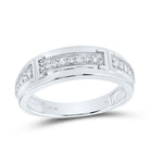 10K White Gold Diamond Cushion Trio Ring Set 3/4 Cttw - Splendid Jewellery