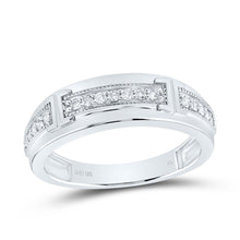 Load image into Gallery viewer, 10K White Gold Diamond Cushion Trio Ring Set 3/4 Cttw - Splendid Jewellery